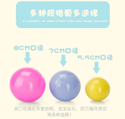 Colorful Ocean Ball Pit Balls - Eco-Friendly Non-Toxic Plastic Play Balls 5.5cm (50pcs Love & Star Shapes)