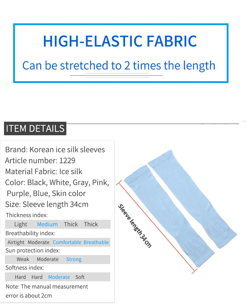 UV Protection Cycling Arm Sleeves - Long Fingerless Gloves for Running, Fishing, Golf, and Outdoor Sports