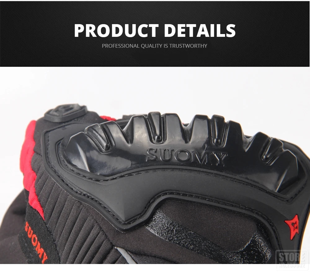 Winter Motorcycle Gloves - Windproof Waterproof Touch Screen Motocross Riding Gloves for Men