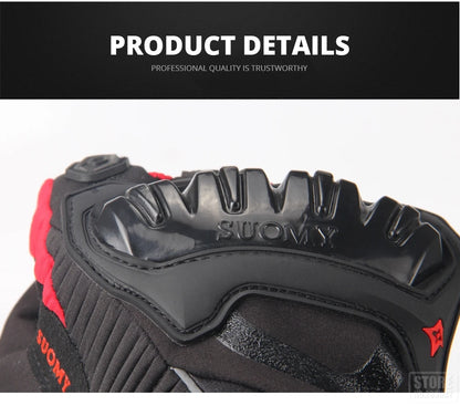 Winter Motorcycle Gloves - Windproof Waterproof Touch Screen Motocross Riding Gloves for Men