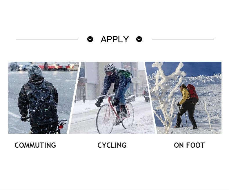Winter Cycling Gloves - Windproof Cold Proof Full Finger Outdoor Waterproof Bicycle Motorcycle Riding Mitten