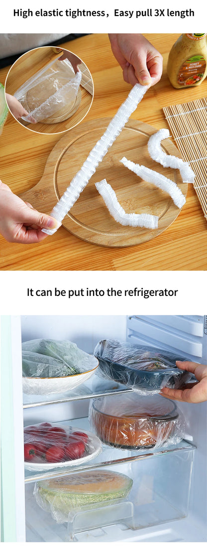 Elastic Food Storage Covers - Reusable Stretch Lids for Bowls & Plates, Durable Kitchen Food Saver Wraps