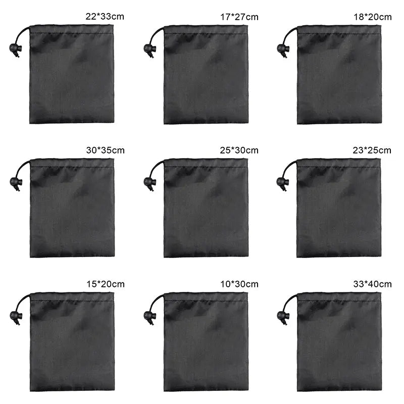 Waterproof Nylon Drawstring Storage Bag - Multi-Purpose Travel & Sports Organizer Pouch