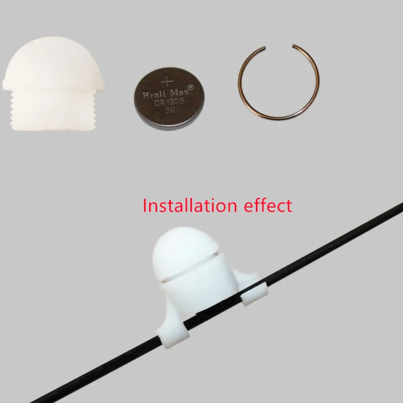 Electronic Fishing Bite Alarm - Battery Powered Rod Tip Indicator with Night Light for Carp Fishing