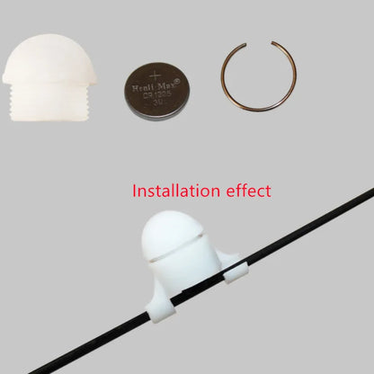 Electronic Fishing Bite Alarm - Battery Powered Rod Tip Indicator with Night Light for Carp Fishing