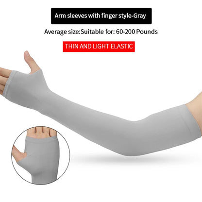 UV Protection Cycling Arm Sleeves - Long Fingerless Gloves for Running, Fishing, Golf, and Outdoor Sports
