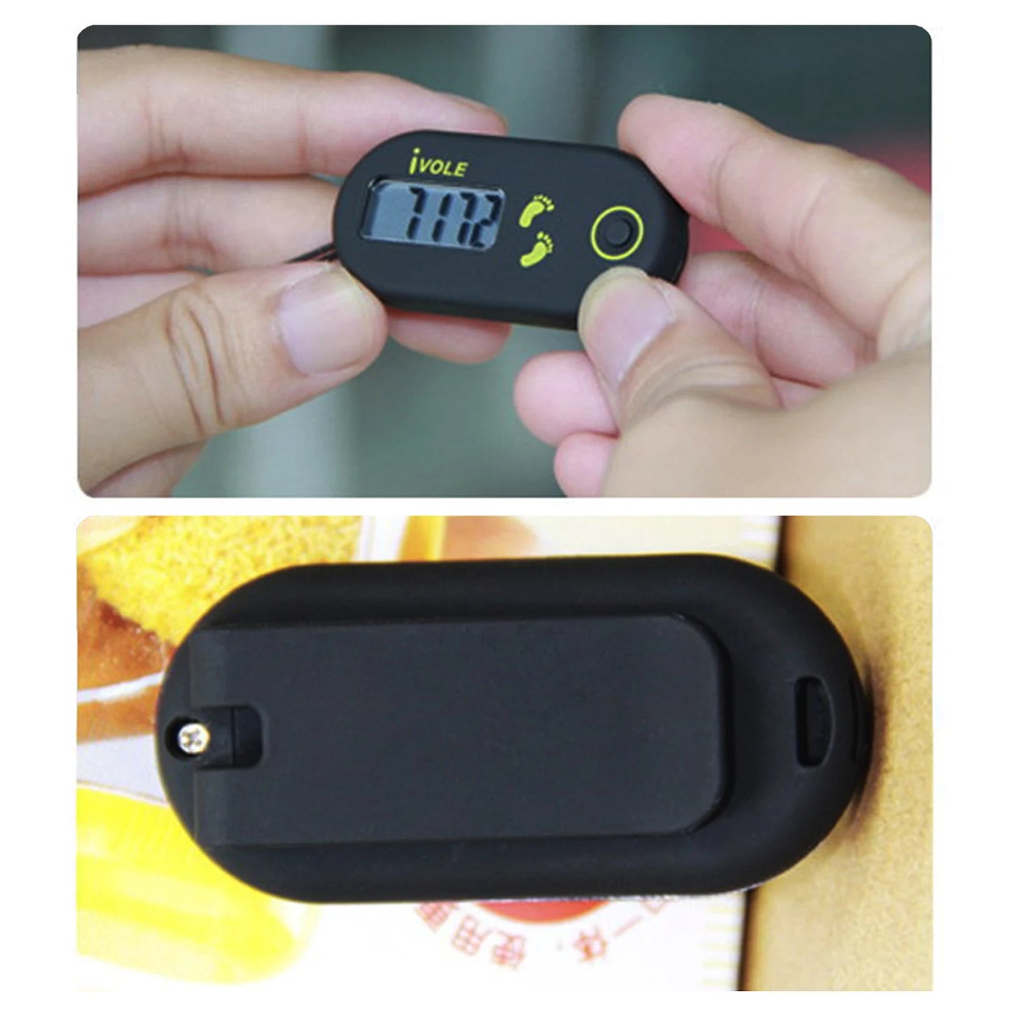 Clip-On Pedometer – Portable LCD Step Counter with Calorie Tracking for Fitness & Outdoor Sports