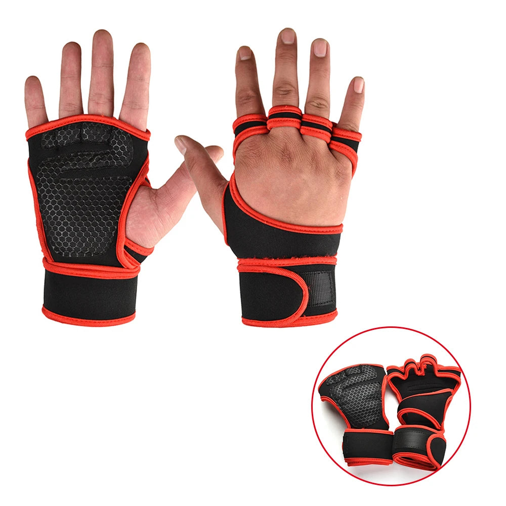 Premium Workout Gloves - Men & Women Fitness Training Gloves for Weightlifting, Bodybuilding & Gym with Wrist Palm Protection