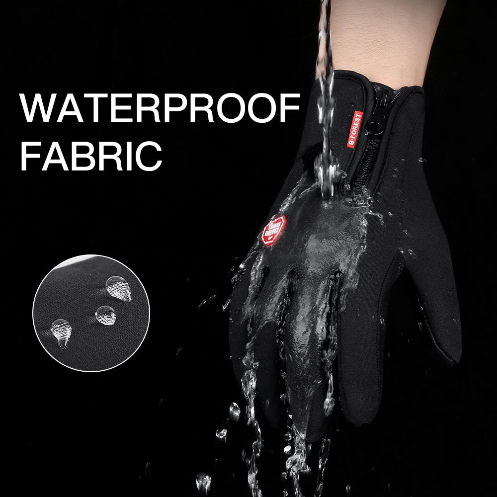Winter Cycling Gloves - Windproof Cold Proof Full Finger Outdoor Waterproof Bicycle Motorcycle Riding Mitten