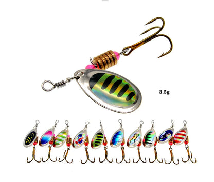 Premium Metal Spoon Spinner Fishing Lures - 16-Piece Complete Set with Spoonbaits, Crankbaits & Wobblers for Pike Fishing - Artificial Bait Kit