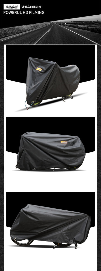 Universal Motorcycle Cover - Waterproof Oxford Fabric with UV Protection, Dustproof & Sunshade for Outdoor Motorbike Storage