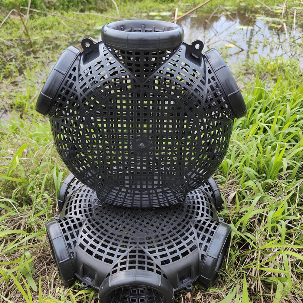 Multi-Hole Fishing Trap Cage - 3/6/8 Holes Plastic Shrimp Crayfish Lobster Catcher Net for Outdoor Fishing - Easy Installation