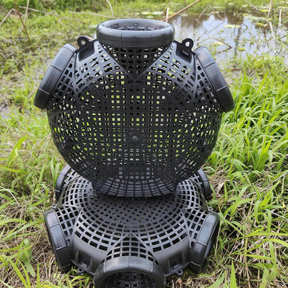 Multi-Hole Fishing Trap Cage - 3/6/8 Holes Plastic Shrimp Crayfish Lobster Catcher Net for Outdoor Fishing - Easy Installation