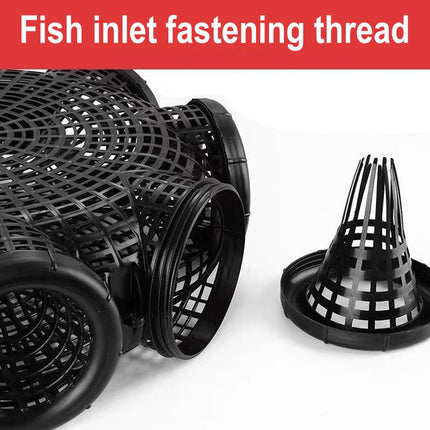 Multi-Hole Fishing Trap Cage - 3/6/8 Holes Plastic Shrimp Crayfish Lobster Catcher Net for Outdoor Fishing - Easy Installation