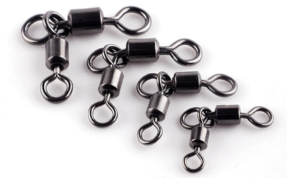 Triangle Joint 3-Way Rolling Swivels - Catfish Fishing Connectors for Bottom Bouncing