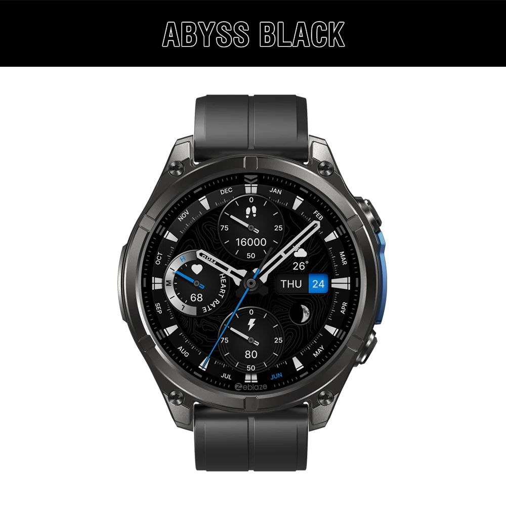 1.43" AMOLED Smart Watch with Voice Calling - Built-in Flashlight, Heart Rate & Blood Pressure Monitor
