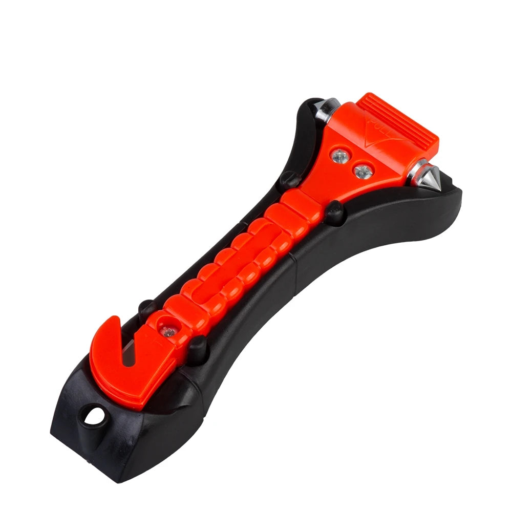 2-in-1 Emergency Car Safety Hammer & Seatbelt Cutter - Window Breaker & Life-Saving Rescue Tool