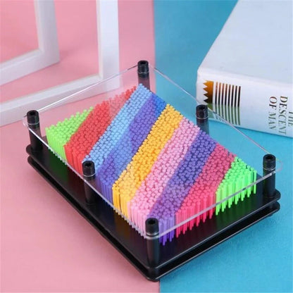 3D Pin Art Sculpture Board - Hand Clone Compression Toy for Kids - Creative Screen Insertion Pin Model for Painting and Illustration