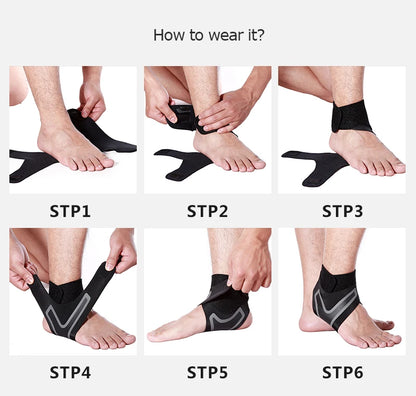 Sports Ankle Support Brace - Plantar Fasciitis Relief, Sprain Protection & Tendonitis Pain Relief for Fitness Safety