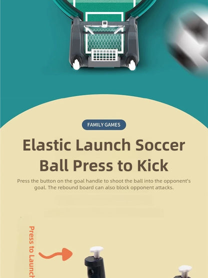 Mini Tabletop Soccer Game - Portable Desktop Foosball for Family & Friends