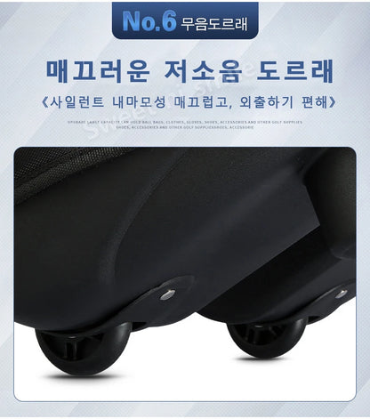 Golf Travel Bag with Wheels - Foldable Airline Golf Club Cover with Padded Straps for Air Travel