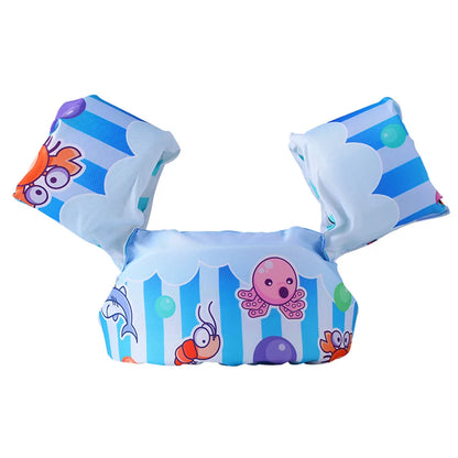 Adjustable Baby Swimming Life Jacket - Cartoon Foam Arm Sleeves with Safety Float Ring for Pool Training