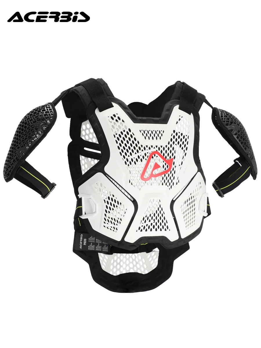 CE Certified Motorcycle Chest Protector - Lightweight Off-Road Racing Armor with Removable Shoulder Guards