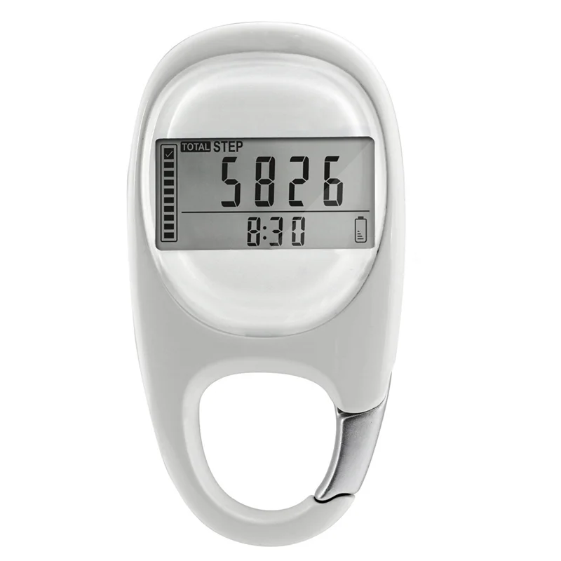 Portable Mini Fitness Pedometer - 3D Induction Step Counter with Accurate Walking Tracking