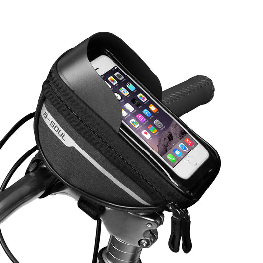 B-SOUL Handlebar Bike Bag - Front Mount Phone Holder for Mountain & Road Cycling