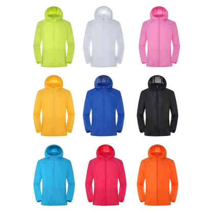 Ultra-Light Waterproof Sun Protection Jacket - Portable Foldable Hooded Windbreaker with UV Protection for Camping & Hiking