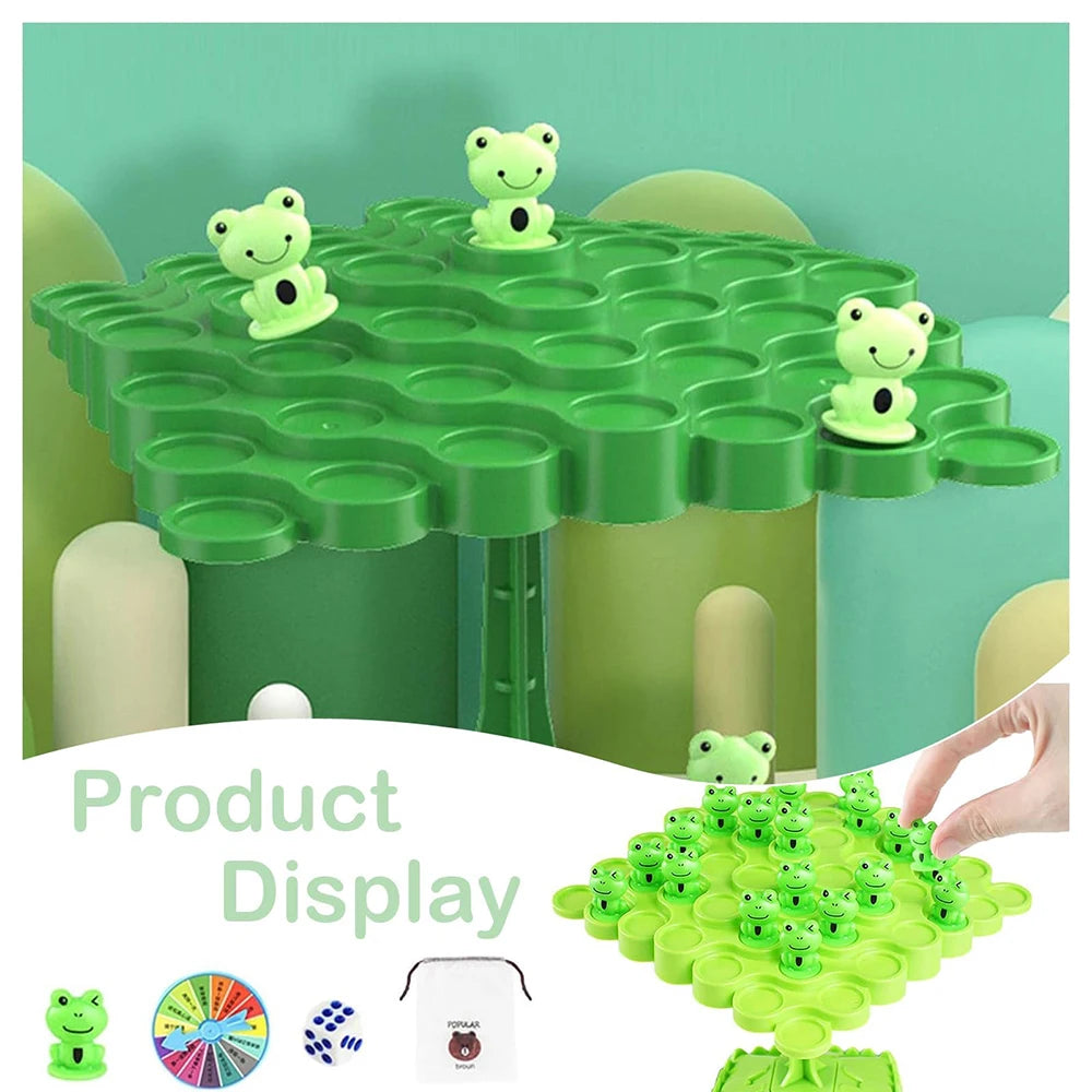 Frog Balance Tree Montessori Math Game - Parent-Child Interactive Tabletop Balancing Toy Gift for Children