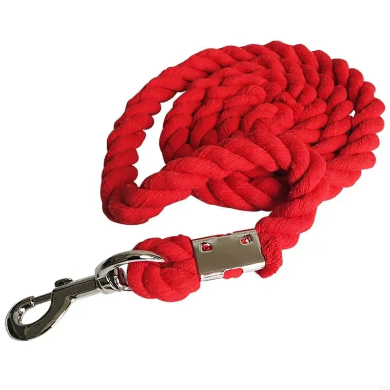 Heavy Duty Cotton Weave Equestrian Halter - 652F Leading Rope for Horses & Livestock