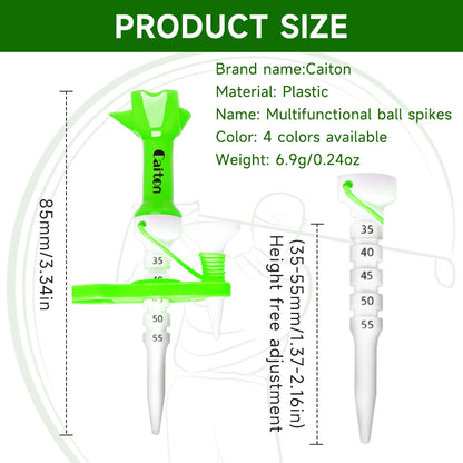 Magnetic Golf Tee Set - Adjustable Height Mother-Child Design | 1-4 Pieces Available | Multifunctional Guide Tees in 4 Color Options