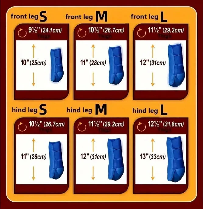 Professional Horse Leg Gaiters - Neoprene Protective Boots for Racing and Training