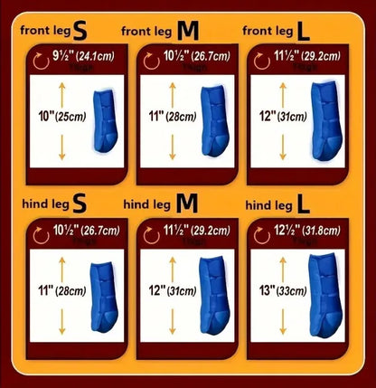 Professional Horse Leg Gaiters - Neoprene Protective Boots for Racing and Training