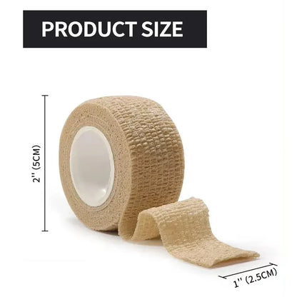 Athletic Self-Adhesive Cohesive Bandage Wrap - Skin Tone Non-Woven Elastic Stretch Tape