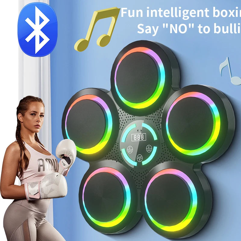 Smart Bluetooth Music Boxing Trainer - Rhythm Response Fitness Bag for Sports & Muay Thai Exercise