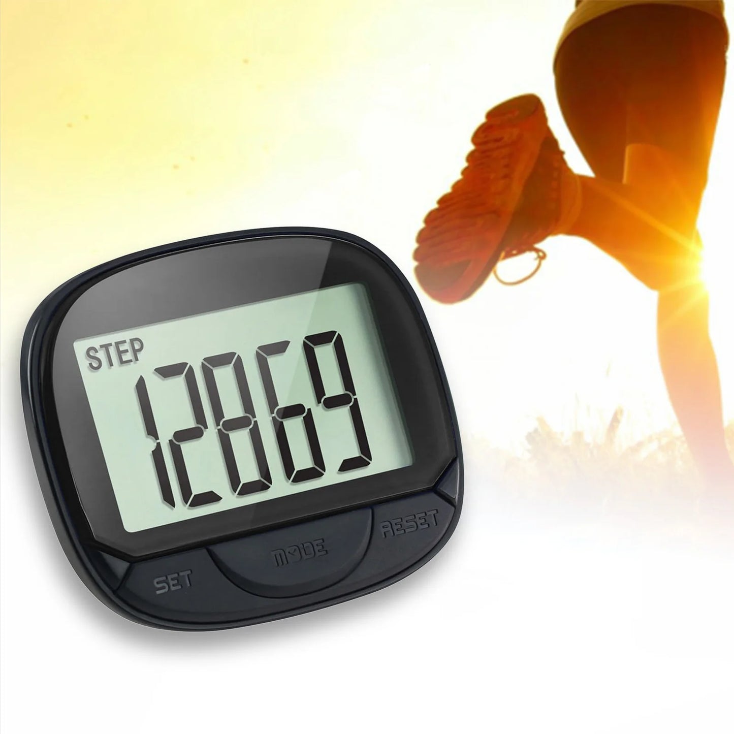 Multi-functional Step Counter 3D Pedometer with Clip for Fitness