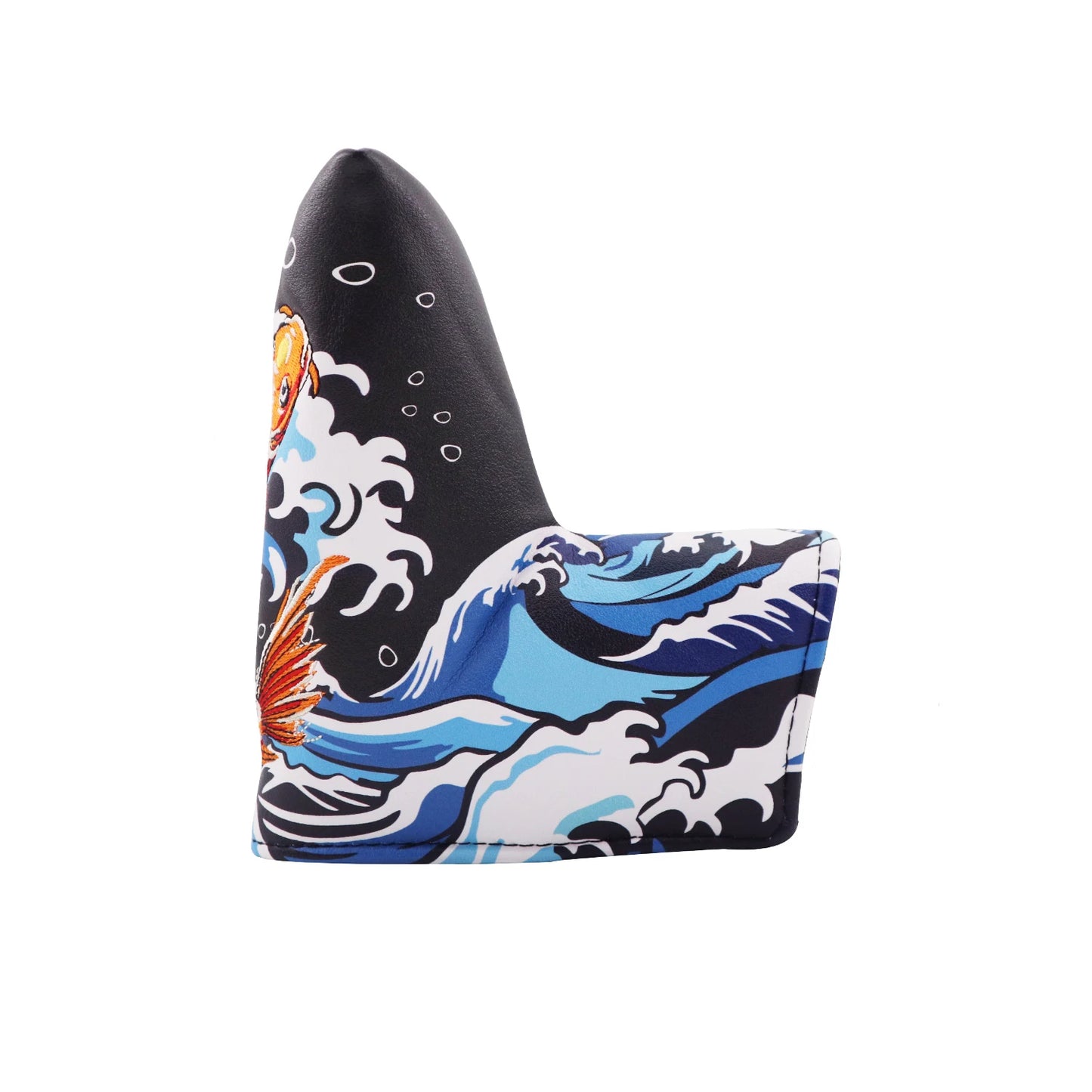 Koi Pattern Golf Club Head Covers – PU Leather, Waterproof, Driver / Fairway / Hybrid / Putter