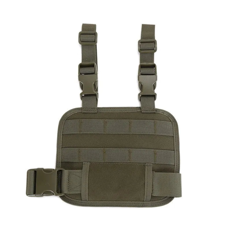 MOLLE Tactical Drop Leg Platform - Adjustable Thigh Panel with Pouch Attachment System