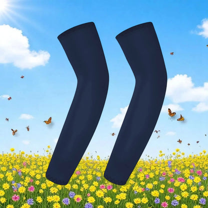 Children's Ice Silk Cooling Arm Sleeves - Quick-Dry UV Protection Cycling Arm Guards for Girls Outdoor Sports (1 Pair)