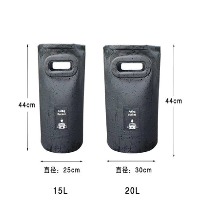 Collapsible Outdoor Water Bucket - Portable Folding Basin for Camping, Picnic & Fishing