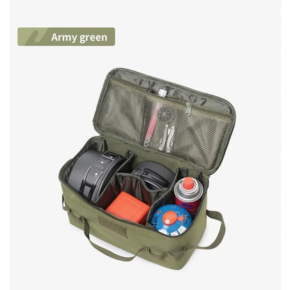 Large Capacity Camping Gas Canister Storage Bag - Multi-Purpose Outdoor Cookware & Ground Nail Tool Organizer Kit