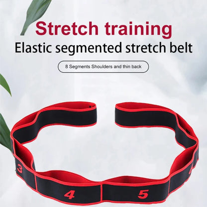 Yoga Stretch Belt (8/10 Sections) - Elastic Resistance Band for Dance, Pilates & Fitness Training