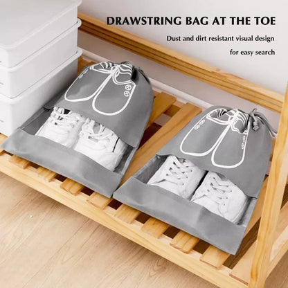 Waterproof Nylon Drawstring Storage Bag - Multi-Purpose Travel & Sports Organizer Pouch