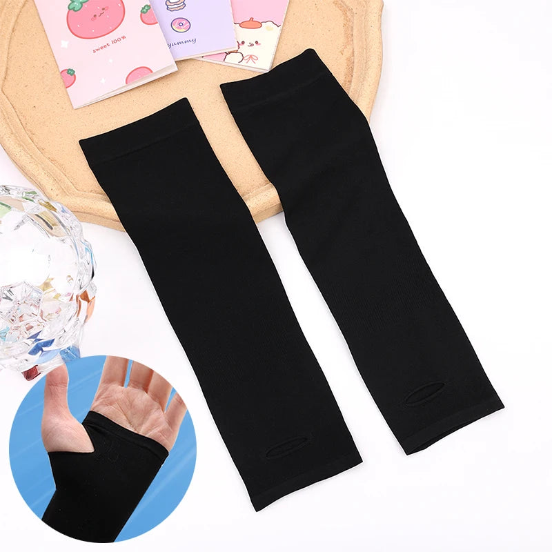 Kids Ice Silk Cooling Arm Sleeves - UV Sun Protection Elastic Sleeves for Boys & Girls Ages 4-12 (Summer Sports & Beach)