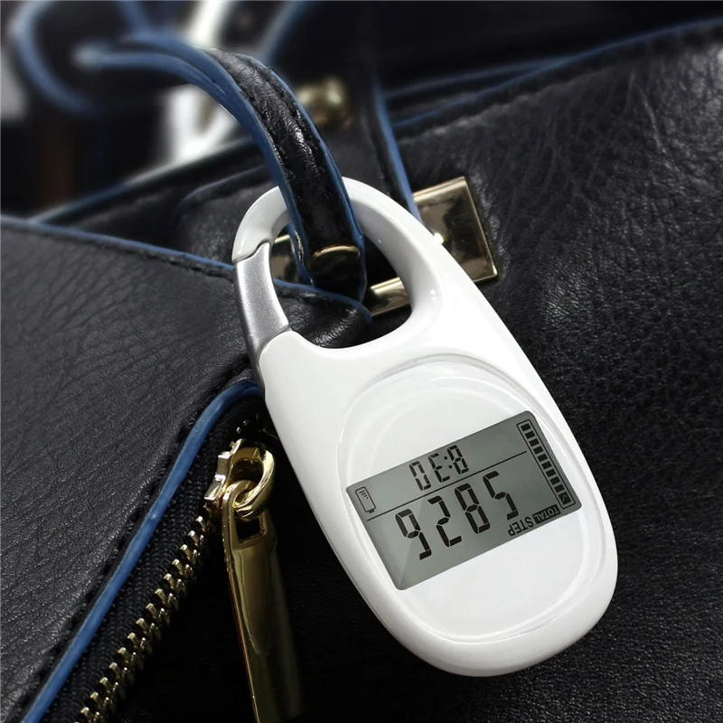 Portable Mini Fitness Pedometer - 3D Induction Step Counter with Accurate Walking Tracking
