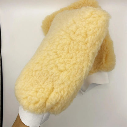 Fleece Grooming Mitt for Horses - Tick Applicator Glove for Bathing & Cleaning, Multifunctional for Cats, Dogs & Bunnies, 1pc