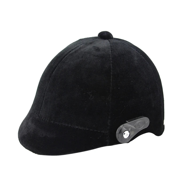 Adjustable Equestrian Riding Helmet - Free Size ABS Plastic Safety Cap with Velvet Lining - Professional Horse Riding Equipment