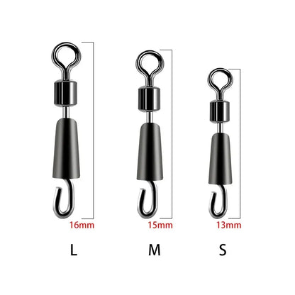 Quick-Change Fishing Line Connector with Ball Bearing Swivels - 30/50 Pack